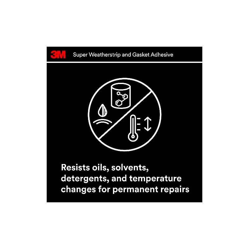 3M 3M Black Super Weatherstrip and Gasket Adhesive, 08008, 5