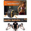 FEELCAT Abdominal Roller, Silent, Wide Roller, High Stability, For Beginners,