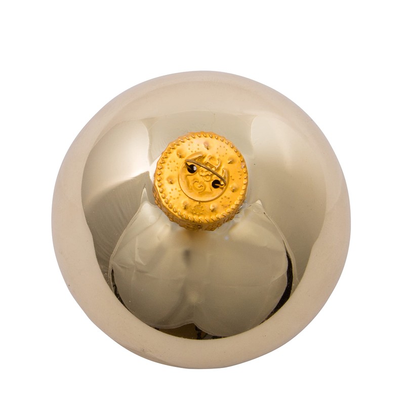 Kurt Adler 6 Piece Shiny Gold Glass Ball Ornament Box