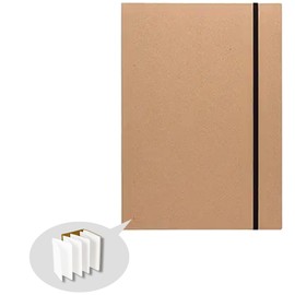 Japanese Premium Accordion Notebook - Scrapbook - Perforated - A4 - Plain - Craft