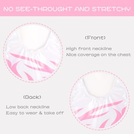 EASTBUDDY Gymnastics Leotard for Girls with Shorts Sparkly Toddler Gymnastics Outfit Kids Leotards Bodysuits Pink 6-8 Years