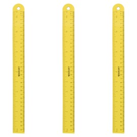Westcott ‎16264 Magnetic Flexible Rulers, 12 Inch, Yellow (3 Pack)