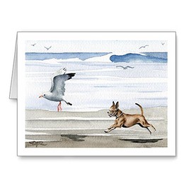 DJ Rogers Fine Art Chihuahua at the Beach - Set of 10 Note Cards With Envelopes