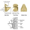 CRL Brass Adjustable Glass Shelf Bracket - Pair