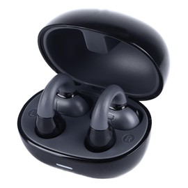 Open Earbuds, Wireless Bluetooth 5.3 Hi-Fi Stereo Sound Clip on Earbuds, IPX5 Waterproof, Lightweight Comfort, Stable Fit for Running Hiking Sports (Black)