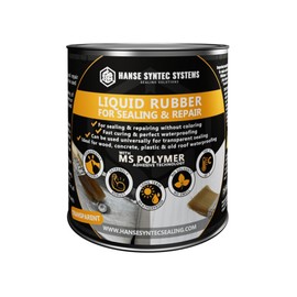 HSS® Liquid Rubber for Sealing & Repair Transparent (7.7 FL. OZ - 6.7 sqft Range*), MS-Polymer Solvent Free, Waterproof and UV Resistant, Indoor and Outdoor, 100% Clear
