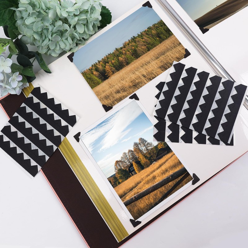 Lineco Self-Adhesive Photo Corners, Archival Quality Acid-Free Pressure Sensitive, 0.5