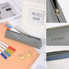 Fyore, Small, Luxury Leather Pencil Case, Triangle Design, For School,