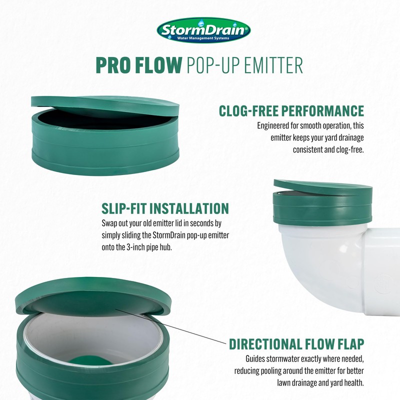 Pro Flow Clog-Free 3-in. Replacement Pop-Up Emitter Lid-Compatible with Drain