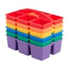 ECR4Kids 6-Compartment Large Caddy, Storage Organizer, Primary, 6-Pack
