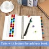 COMNICO 8 Sheets A-Z tabs Sticky Alphabet Labels Tabs Colorful