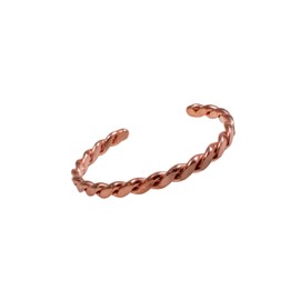 The Fussy Pup Women's Copper Bracelet, Twisted Wire Cuff Bracelet Jewelry for Women Made in USA (Natural Copper, Small - 6.5 Inch)