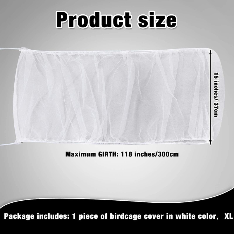 Shappy Extra Large Adjustable Bird Cage Cover Seeds Feather Catcher