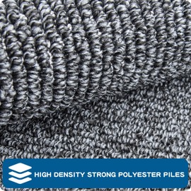 PURRUGS Machine Washable Kitchen Rug Set [2 PCS] (24" x 36"+ 24" x 60"), Non-Slip/Skid Kitchen Runner Rugs & Floor Mats, Super Absorbent Soft Area Rugs for Sink, Kitchen & Laundry, Charcoal