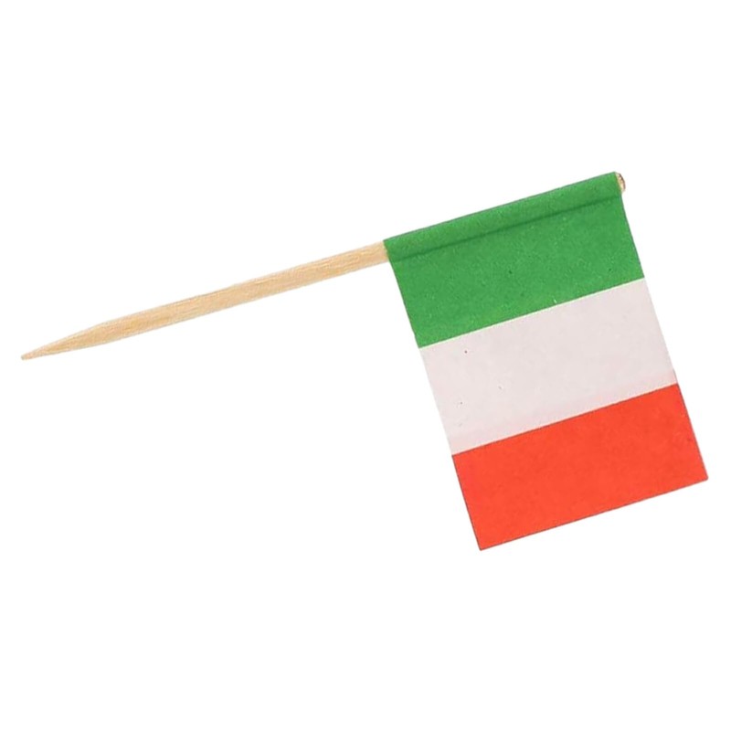 100x Italy Flag Toothpick Decors Versatile Decoration Solution Made with