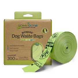 Greenbone BioBase Unscented 300-Count Waste Bag Roll in Box Dispenser