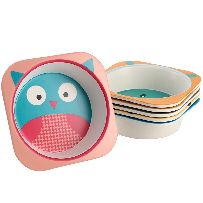 ZEAYEA 6 Pack 10 Oz Small Bowls, Durable Cartoon Bowls