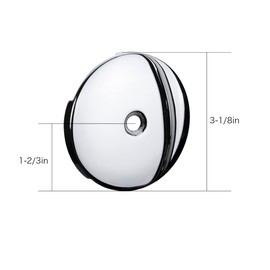 Uni-Green Universal Tub Overflow Faceplate, Polished Chrome, Solid Brass Construction (One Hole)