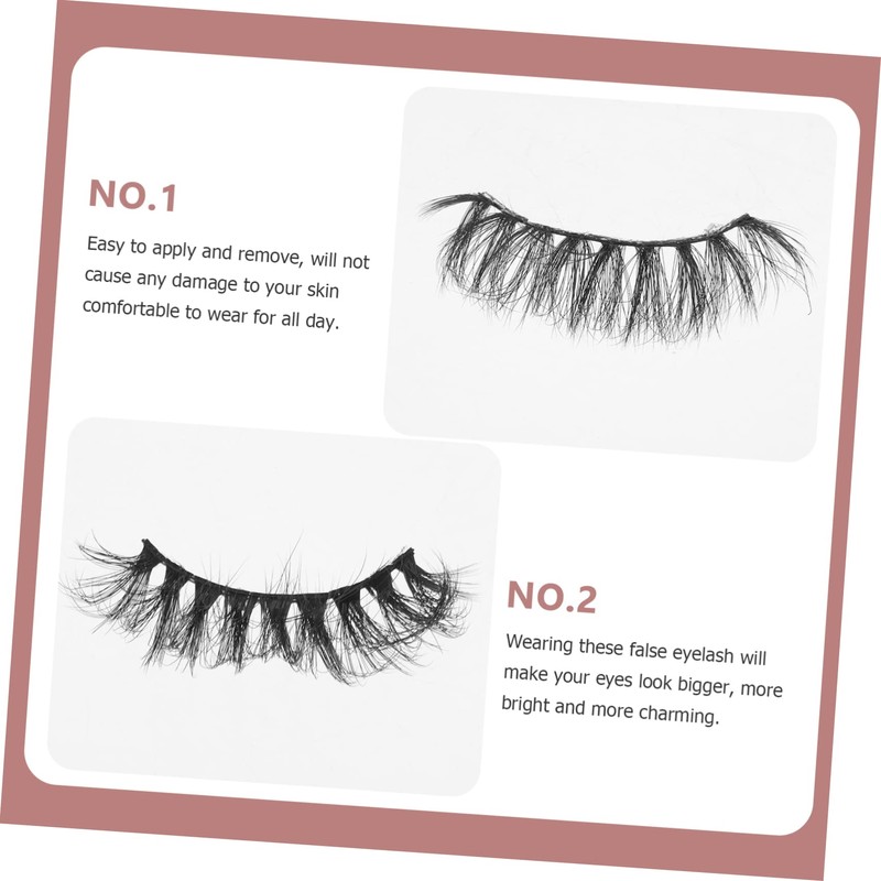 IWOWHERO Realistic Wispy Lashes 10 Pairs False Lash Extensions Natural