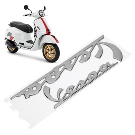 AYNEFY Racing Sixties Sticker, Emblem Motorcycle Sticker for Vespa Emblem Sticker 3D Sticker for Vespa GTS3 LX125 LX15 IE Sprint Primavera 3 LX LXV Super (Silver)