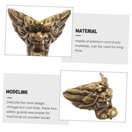 jojofuny 12pcs Decorative Wooden Box Corner Protectors with Lion Design Vintage Edge Covers for Jewelry Box Present Smooth Safety Guards for Easy Installation