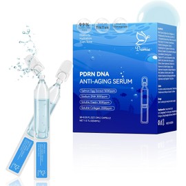 Salmon DNA PDRN - Suero antienvejecimiento de 5000 ppm, ampolla de ADN de huevo de salmón, 2000 ppm de colágeno, glutatión, niacinamida y 6 ácidos hialurónicos, cuidado de la piel coreano para arrugas
