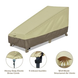 Ogrmar 2 Pack 84"x32"x32"Patio Lounge Chair Cover 600D Heavy Duty Oxford Cloth Waterproof Outdoor Chaise Lounge Covers