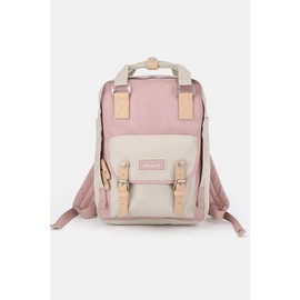 Himawari Contrast Water and Scratch-Resistant Nylon Backpack Bag - Color: Pink, Size: One Size