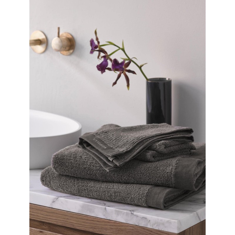 ESSENZA Handtuch Connect Organic Lines Grau 60x110 cm