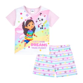 Gabby's Dollhouse Girls Pyjamas Short Pjs Set, Girls Nightwear Sleepsuit 5-6 Years Lilac