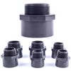 UPVC Pipe Threaded Connector, Industrial Grade ANSI SCH80 Gray U-PVC