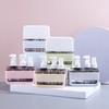 HIKT Pump Transparent Empty Travel Cosmetic Bottles for Mist, Essence, Lotion Bottle 2-in-1/Light Green
