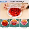 200 Pcs Disposable Elastic Food Storage Covers, Transparent Plastic Wrap