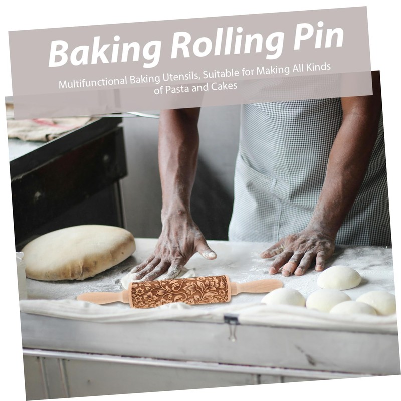 Gatuida Flower Rolling Pin for Wedding Holiday Christmas Mother's Day