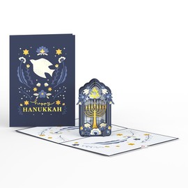 Lovepop Elegant Stained Glass Hanukkah Pop-Up Card, 5 X 7”, Hanukkah Card, Individual Hanukkah Card with Envelope