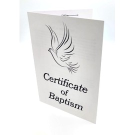 Baptism Certificates for Church Certificate of Baptism with Envelopes (6)