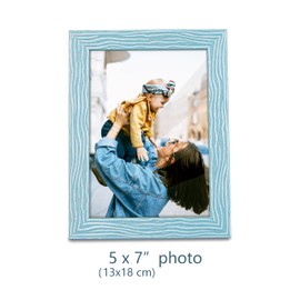 Picture Frames 5x7 Blue Picture Frames Set of 2 for Wall and Tabletop Home Decor Gift for Birthday, Anniversary, Mother's Day