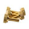 1/4-20 Thumb Screws Brass Knurled 3/4" Thread Length 5 Pack
