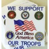 Military Branch support all. 4"X 4" vinyl. NEW. $2.68