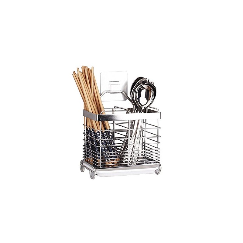 Kitchen Utensils Drying Rack 304 Stainless Steel Square Spoon Knife