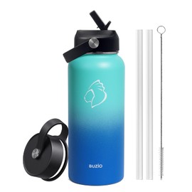 BUZIO Stainless Steel Water Bottle, 946 ml, Thermos Flask with Insulated Water Bottle for Sports, Leak-Proof Insulated Flask, BPA-Free, Double-Walled,