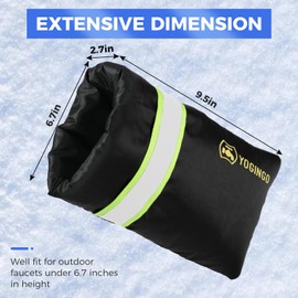 Outdoor Faucet Covers for Winter Freeze Protection, Hose Bib Covers for Winter, Water Spigot Cover Winter Insulated, 2 Pack 6.7" x 9.5" Pipe Wrap Insulation Cover Socks Outside Faucet Freeze Protector