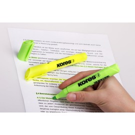 Kores TM36002 Highlighter Pen, Extra-Thick, pink