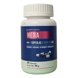 Suplemento Hera 60 Cápsulas De Jengibre Y Ajo                                                                                                         