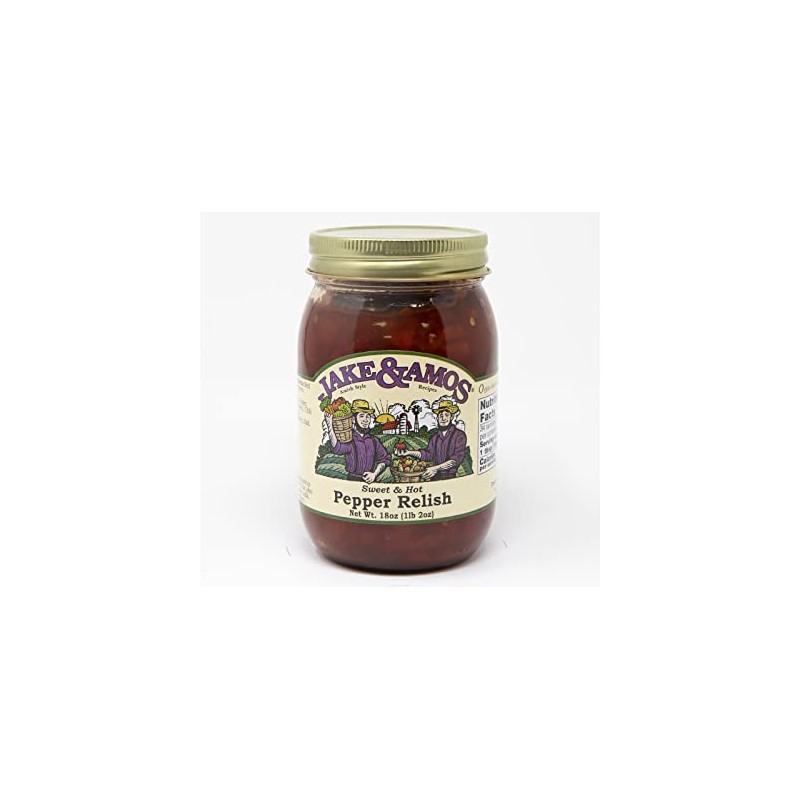 Jake & Amos Sweet & Hot Pepper Relish 18 oz.