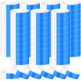 Aoriher Pack of 600 Festival Bracelets, Waterproof Entrance Wristbands, Lightweight Entry Wristbands, Paper Control Bands, Secure Wristbands for Events, Parties, Safety, Nightclubs, Water Parks (Blue)