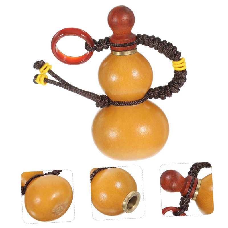 JECOMPRIS Natural Feng Shui Gourd Decoration Pendant for Car Interior