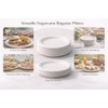 1ABOVE 50 Pack Extra Strong White Disposable Bagasse Plates, 100%