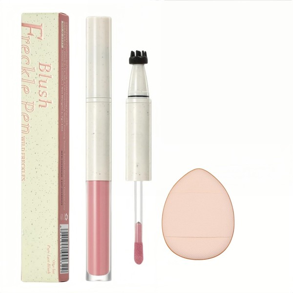 Natural Freckle Blush Pen, 2-in-1 Light Brown Liquid Freckle Stamp