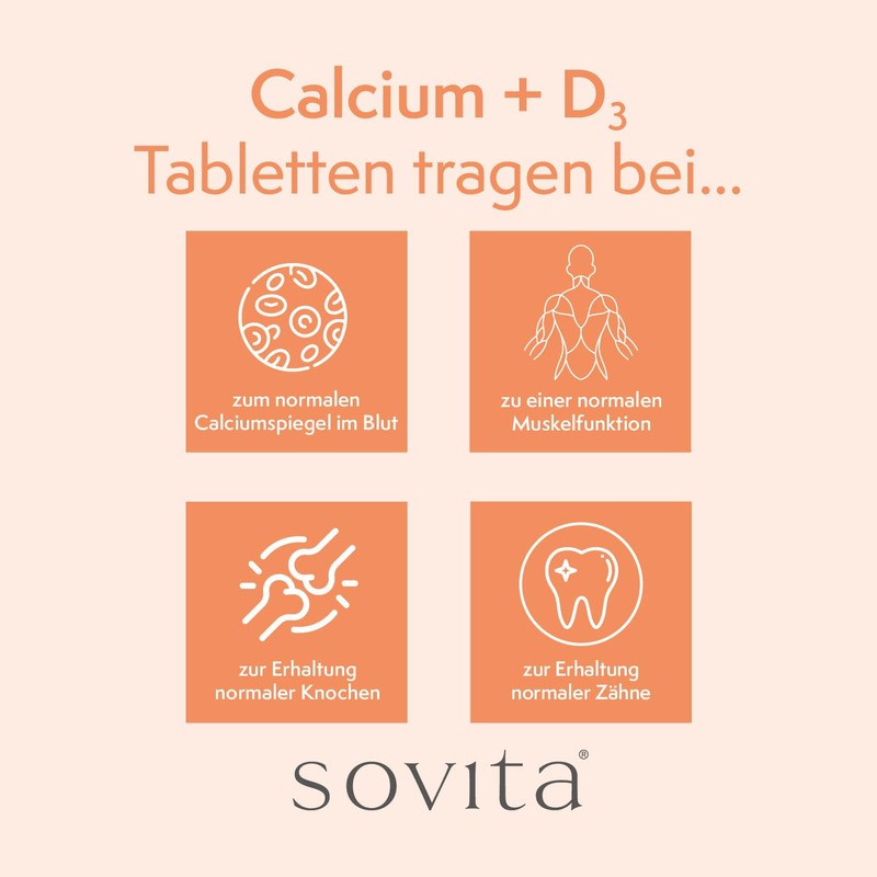 Sovita Calcium + D3 Tablets | For Bone Maintenance &